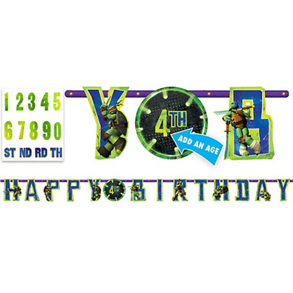 Teenage Mutant Ninja Turtles Happy Birthday Letter Banner