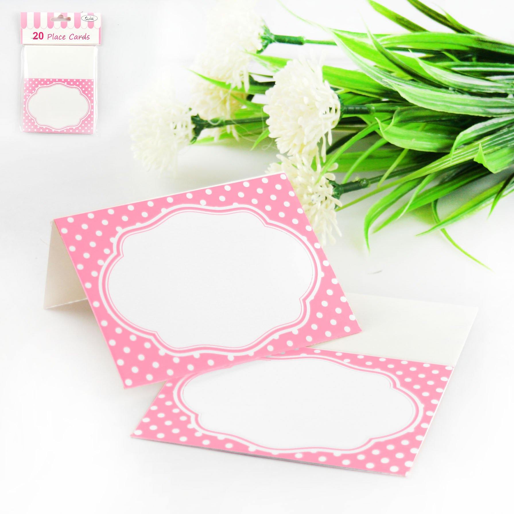 20 Pack Pink Place Cards - The Base Warehouse