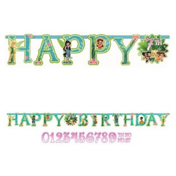 Tinker Bell Banner Letter Add An Age Happy Birthday - 3.2m x 25.4cm