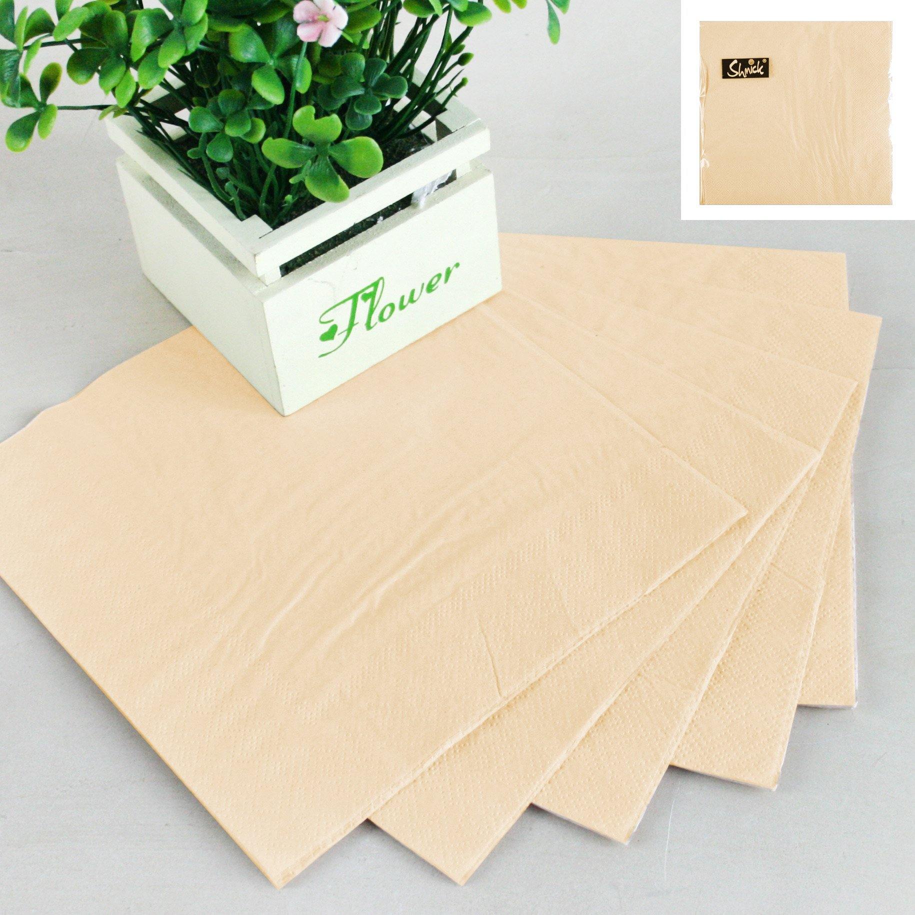 30 Pack Eco Brown Napkin - 33cm x 33cm - The Base Warehouse