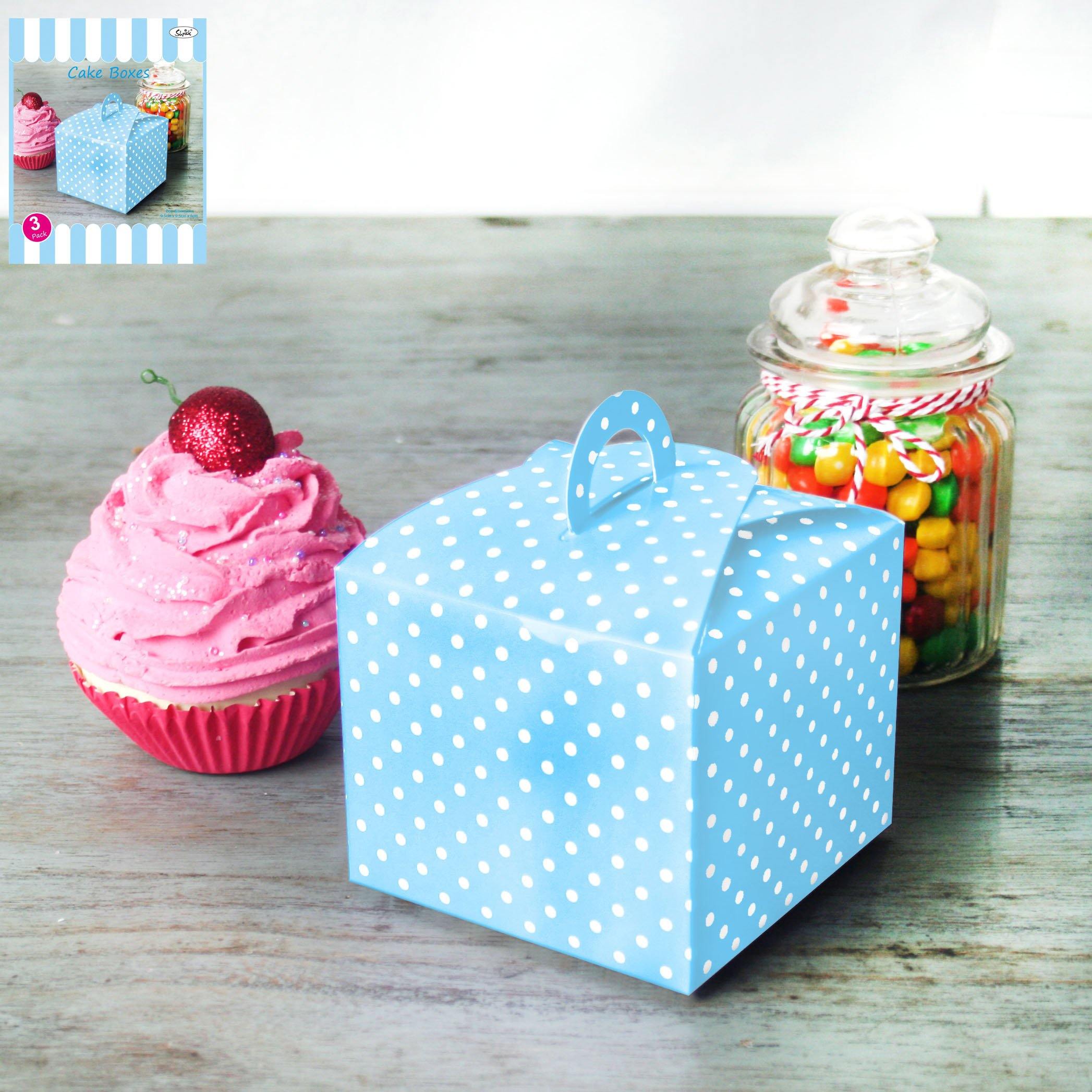 3 Pack Blue Cake Box - The Base Warehouse