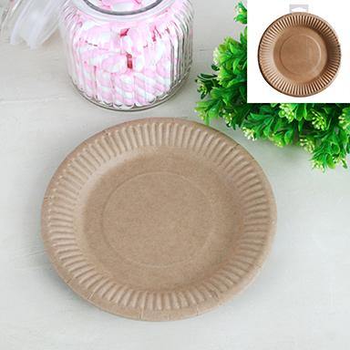 50 Pack Eco Paper Plates - 18cm - The Base Warehouse