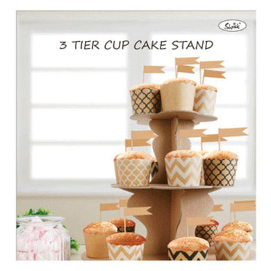 3 Tier Kraft Paper Cake Stand - The Base Warehouse