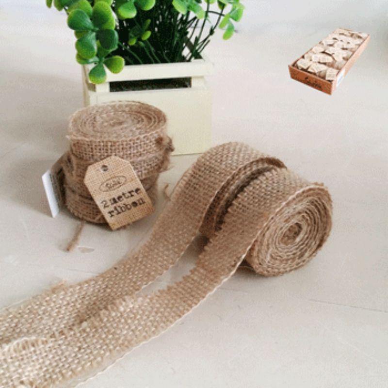 Hessian Ribbon - 2.5cm x 2m - The Base Warehouse