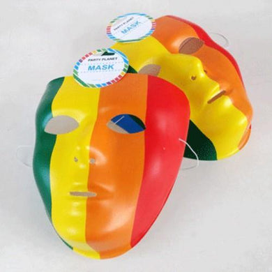Rainbow Plastic Face Mask - The Base Warehouse