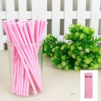 20 Pack Pink Sorbet Paper Straw - The Base Warehouse