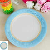 Load image into Gallery viewer, 12 Pack Blue Sorbet Paper Plate - 18cm - The Base Warehouse
