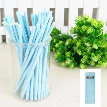 20 Pack Blue Sorbet Paper Straw - The Base Warehouse