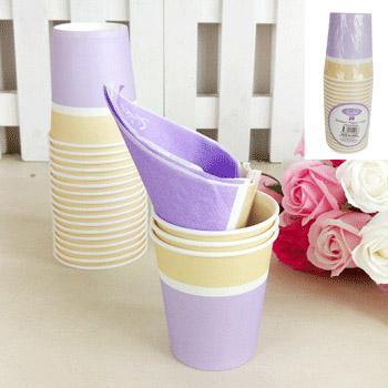 20 Pack Purple Sorbet Paper Cup - 200ml - The Base Warehouse