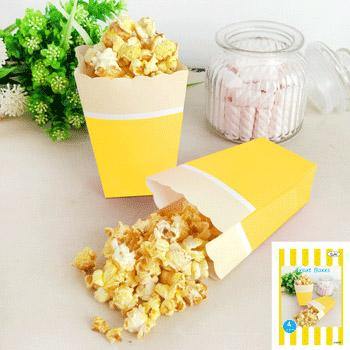 4 Pack Yellow Sorbet Popcorn Box - The Base Warehouse