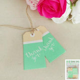 Load image into Gallery viewer, 12 Pack Green Sorbet Thank you Tag - The Base Warehouse
