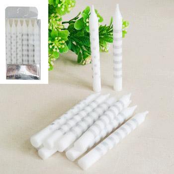 12 Pack Silver Birthday Candle