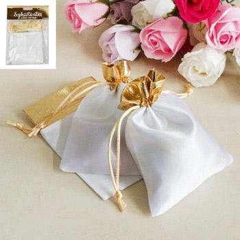 3 Pack Gold Bags - 10cm x 14cm - The Base Warehouse