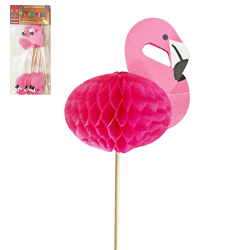 12 Pack Flamingo Picks - The Base Warehouse