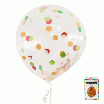 Jumbo Rainbow Confetti Balloon - 90cm - The Base Warehouse