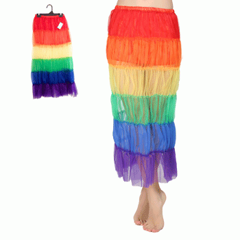 Adults Long Rainbow Skirt - The Base Warehouse