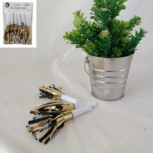 6 Pack Deluxe Glam Party Horn Blowers - The Base Warehouse