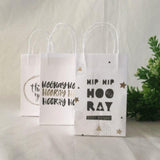 Load image into Gallery viewer, 3 Pack Foil Printed White Mini Kraft Bags - 7.5cm x 12.5cm - The Base Warehouse
