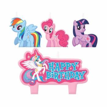 4 Pack My Little Pony Candles Set Happy Birthday - The Base Warehouse