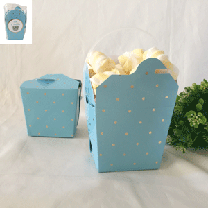 3 Pack Blue Party Box with Gold Dots - The Base Warehouse