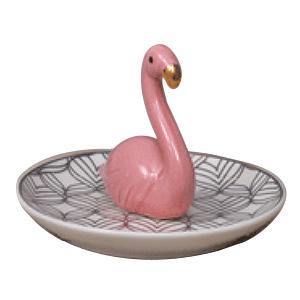 Ceramic Flamingo Ring Dish - 11.3cm x 8cm - The Base Warehouse