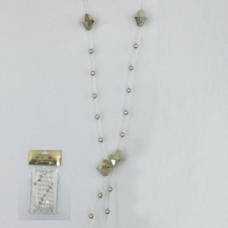 Gold Beaded Garland - 2m - The Base Warehouse