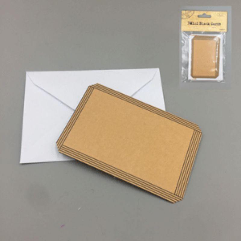 3 Pack Kraft Mini Blank Card with Envelopes - 6cm x 9cm - The Base Warehouse