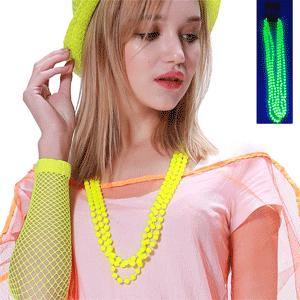 3 Pack Yellow Neon Necklace - The Base Warehouse