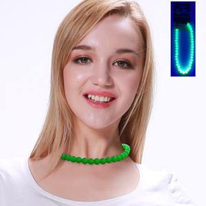 Green Neon Pearl Necklace - The Base Warehouse