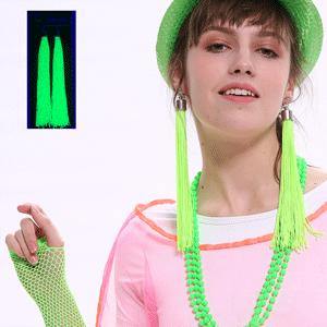 Green Neon Tassel Earrings - The Base Warehouse
