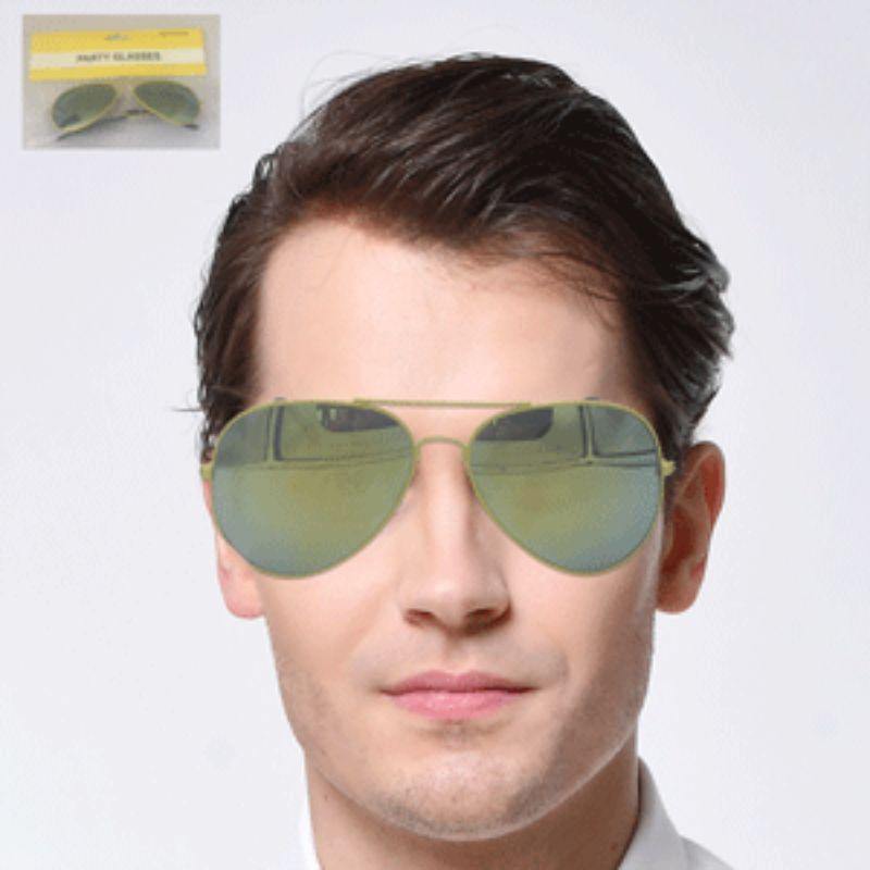 Adult Yellow Aviator Glasses - The Base Warehouse