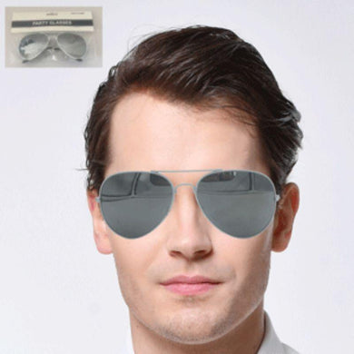 Adult Silver Aviator Glasses - The Base Warehouse