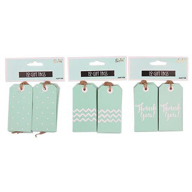 12 Pack Mint Gift Tags - The Base Warehouse