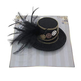 Load image into Gallery viewer, Black Steampunk Mini Hat - The Base Warehouse
