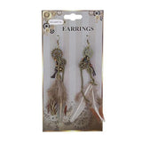 Load image into Gallery viewer, Steampunk Feather Earrings - The Base Warehouse

