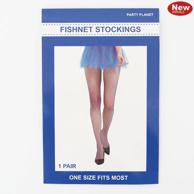 Womens Blue Fishnet Tights - The Base Warehouse