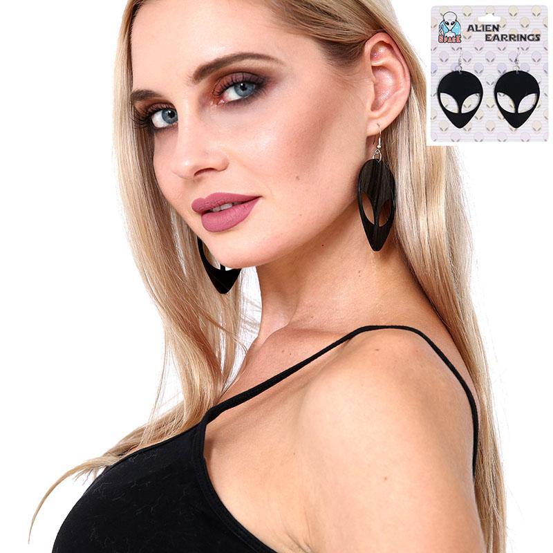 Black Alien Earrings - The Base Warehouse