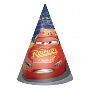 8 Pack Cars 3 Paper Cone Hats