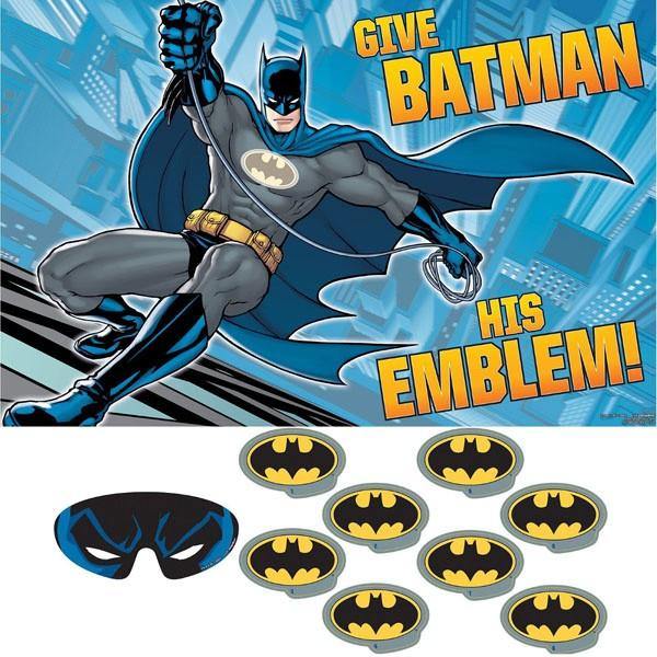 Batman Game - Give Batman His Emblem - Plastic Poster - Stickers - Paper Blindfold - The Base Warehouse
