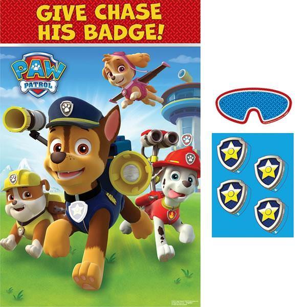 Paw Patrol Game - 1 x Game - 8 x Stickers & 1 Paper Blindfold - The Base Warehouse