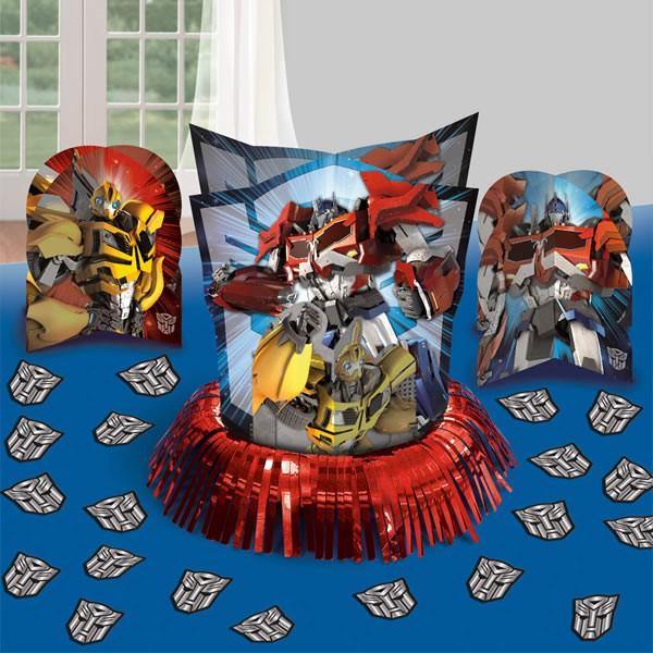 Transformers Table Decorating Kit - 1 x 32cm Centrepiece - 2 x 18cm Centrepieces - Confetti - The Base Warehouse