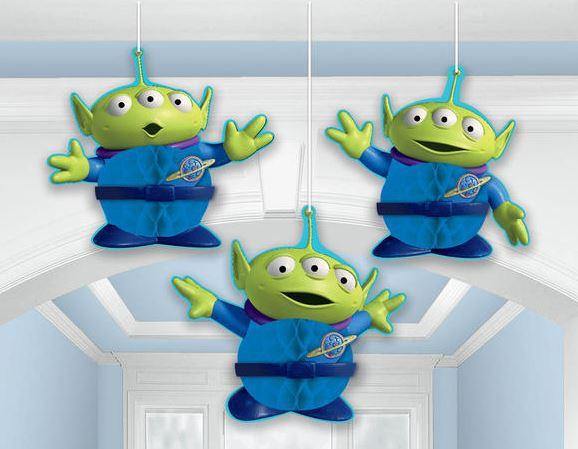 3 Pack Toy Story Honeycomb Hanging Decorations - 22cm - The Base Warehouse