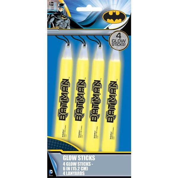 4 Pack Batman Glow Sticks Necklaces - 15cm - The Base Warehouse