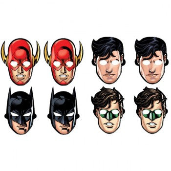 8 Pack Justice League Paper Masks