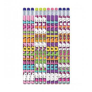 12 Pack Hello Kitty Rainbow Pencil Favor - The Base Warehouse