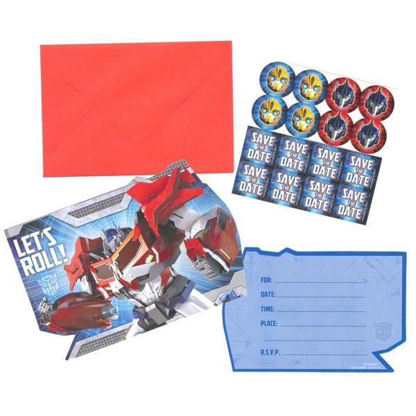 8 Pack Transformers Core Postcard Invitations