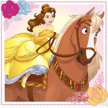 16 Pack Beauty & The Beast Beverage Napkins - 25cm x 25cm - The Base Warehouse