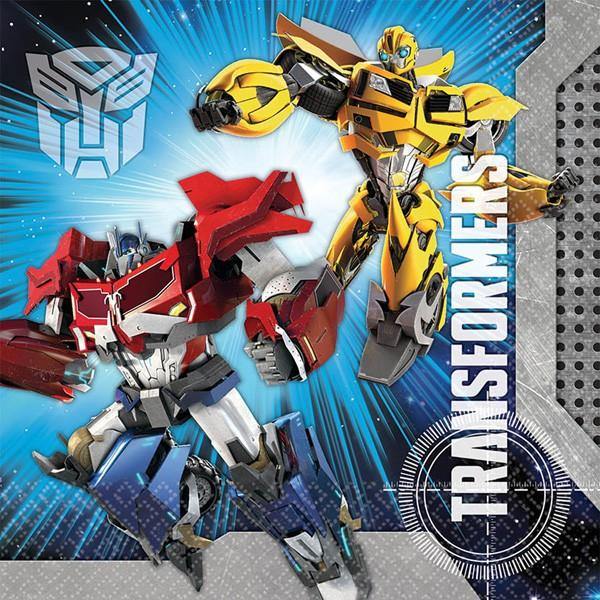 16 Pack Transformers Core Lunch Napkins - 33cm - The Base Warehouse