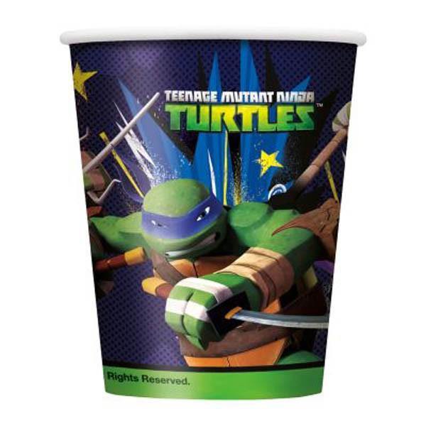 8 Pack Teenage Mutant Ninja Turtles Cups - 266ml - The Base Warehouse
