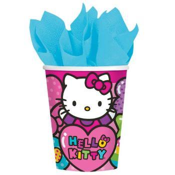 8 Pack Hello Kitty Rainbow Cups - 266ml - The Base Warehouse